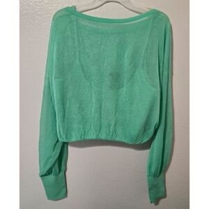 Express Sheer Off The Shoulder Dolman Sleeve Cropped Sweater With Cami XL NWT